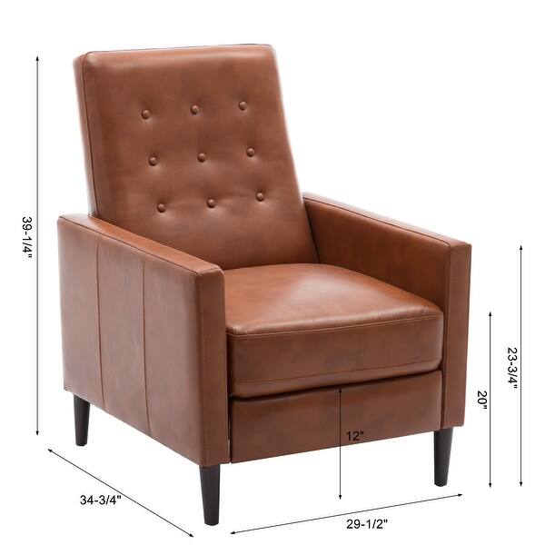 dimension image slide 0 of 2, Colton Push Back Tufted Recliner by Greyson Living