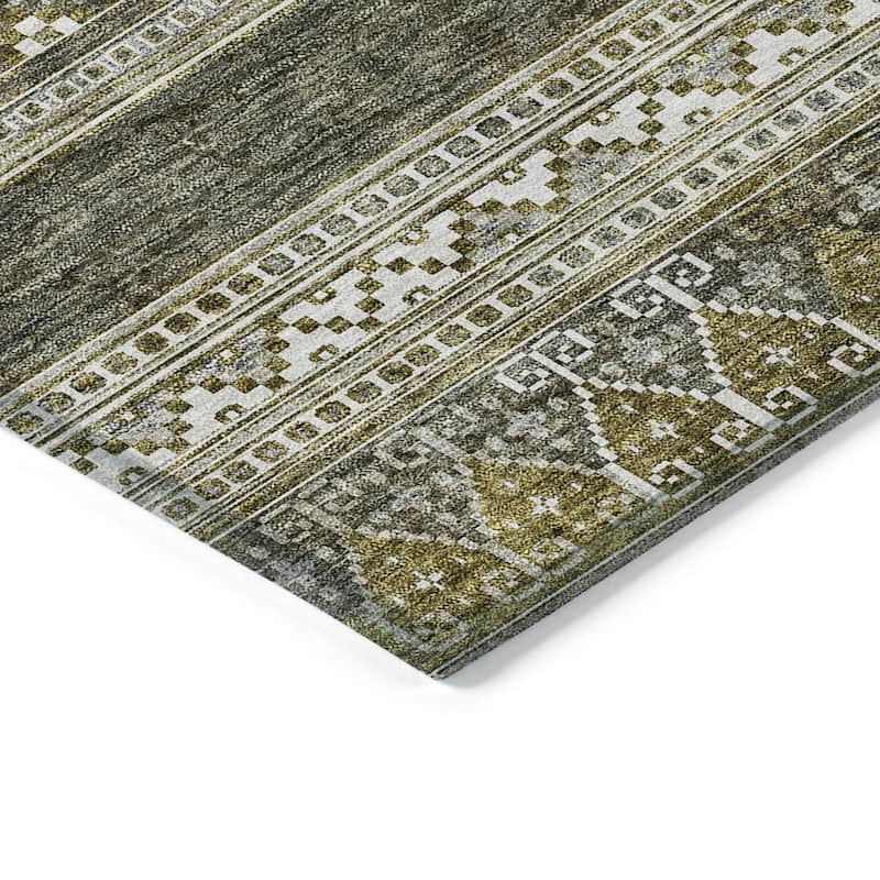 Machine Washable Indoor/ Outdoor Chantille Boho Tribal Rug