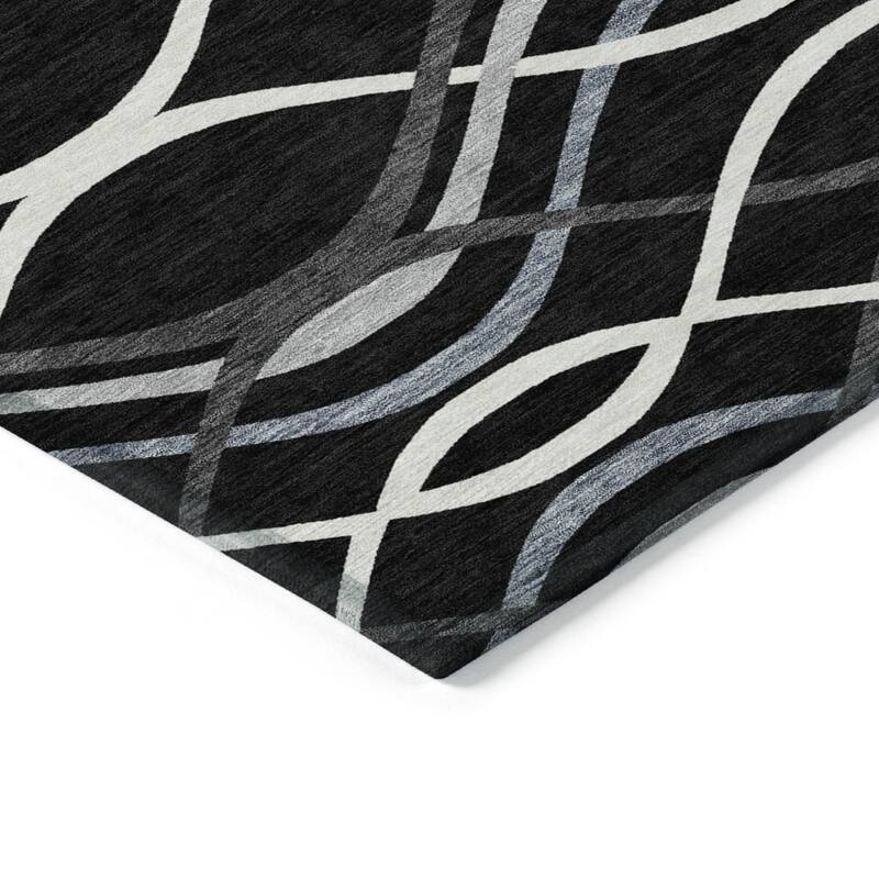 HomeRoots Abstract Transitional Rectangle Outdoor Rug