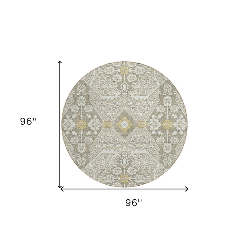 HomeRoots Floral Transitional Rectangle Outdoor Rug