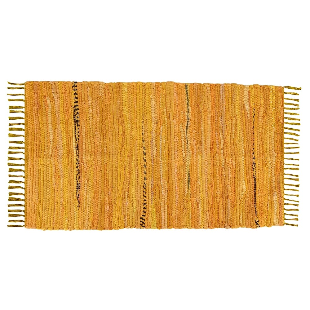 Hand-Knotted Colorful Cotton Indoor Outdoor Area Rug 3'X5' | 36''x60'' Washable Reversible with Tassels