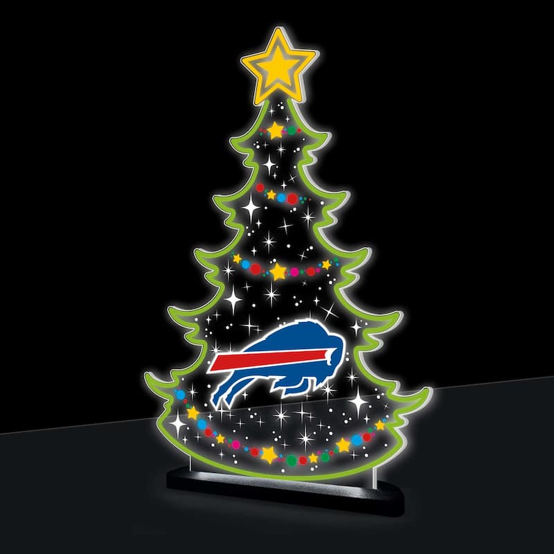 10" LED Tabletop Christmas Tree Desklite Sign, Buffalo Bills