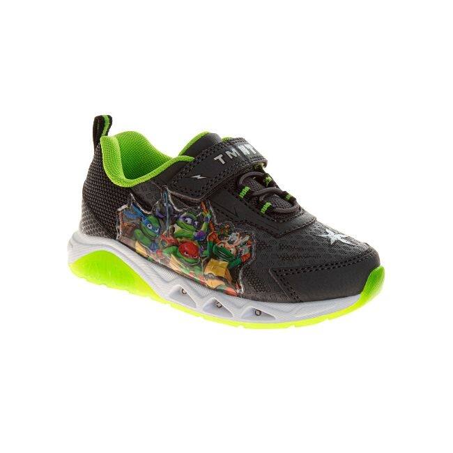 Nickelodeon Teenage Mutant Ninja Turtles Boys' Light Up Sneakers. (Toddler/Little Kids) - Black/Lime - 8T