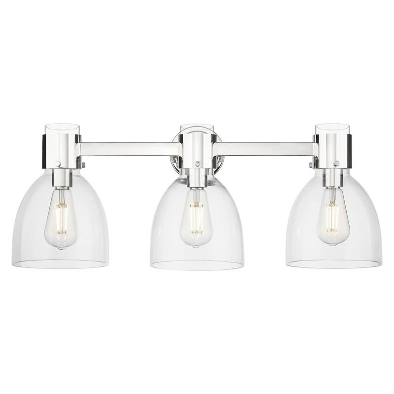 Innovations Lighting 464-3W-G464D-7CL Lawton Bell 3 Light 24" Wide - Polished Nickel