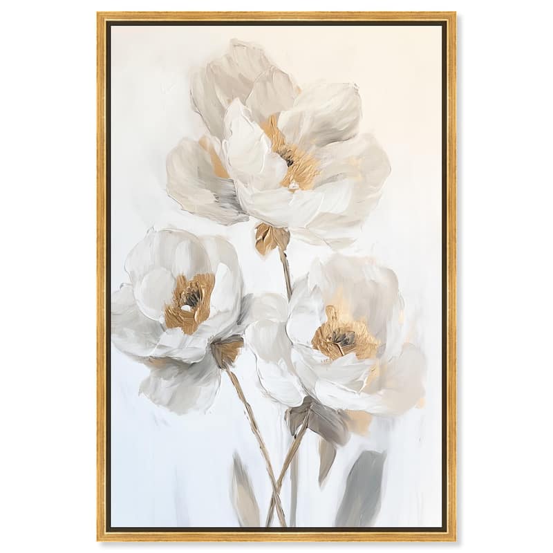 Silvered Flora II Canvas by Art Remedy - 16" x 24" - Gold