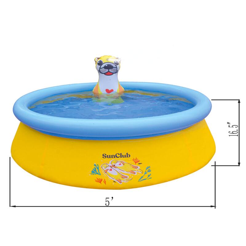JLeisure 5' x 16.5" Sea Otter Inflatable Outdoor Above Ground Kid Pool, 6 Pack - 26