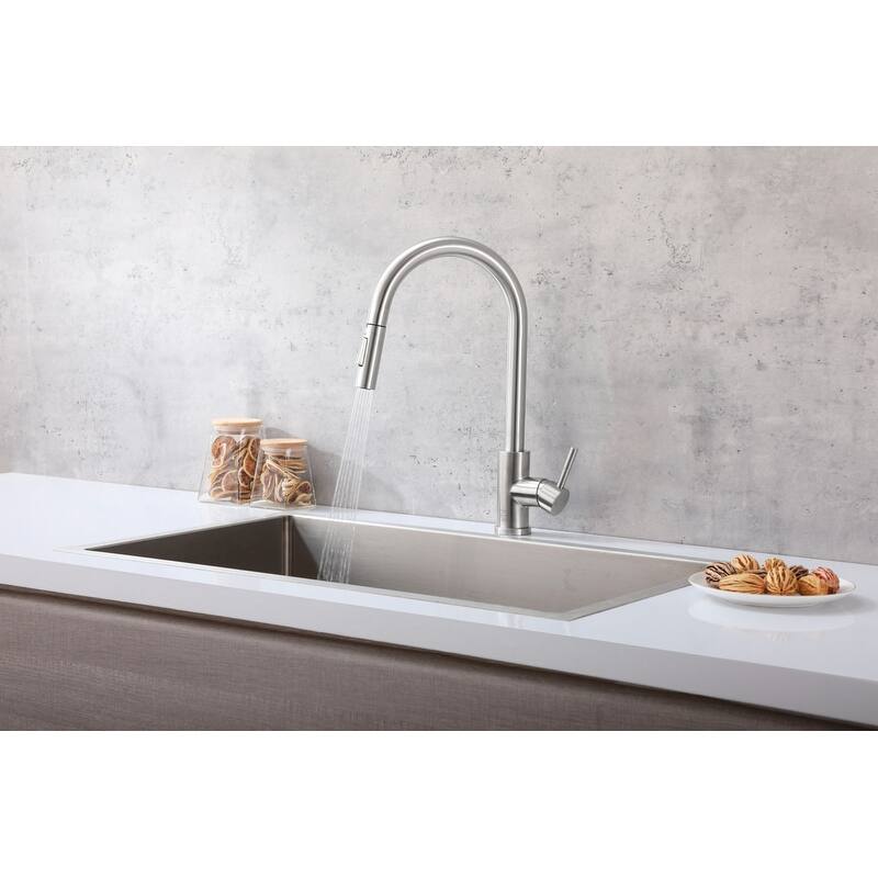Elegant Lighting FAK-306 Luca 1.8 GPM Single Hole Pull Down Kitchen