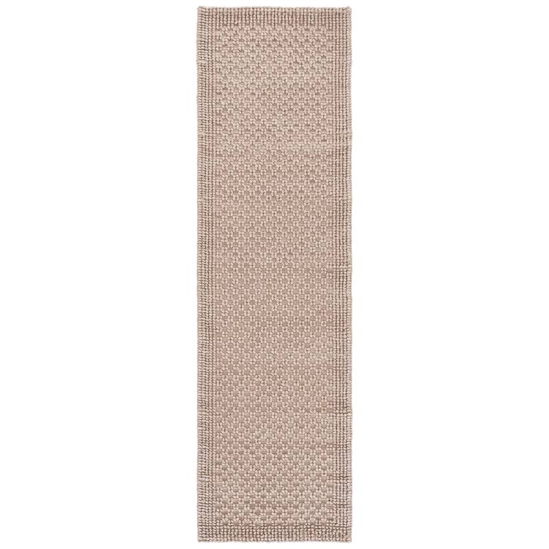 SAFAVIEH Handmade Natura Dorte Casual Wool Rug - 2'3" x 8' Runner - Beige