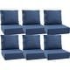 preview thumbnail 77 of 120, Gymojoy 24"x24"x6" Thick Cushions & Pillows Set - Deep Seat Indoor/Outdoor Water & Fade Resistant Blue - Six Sets