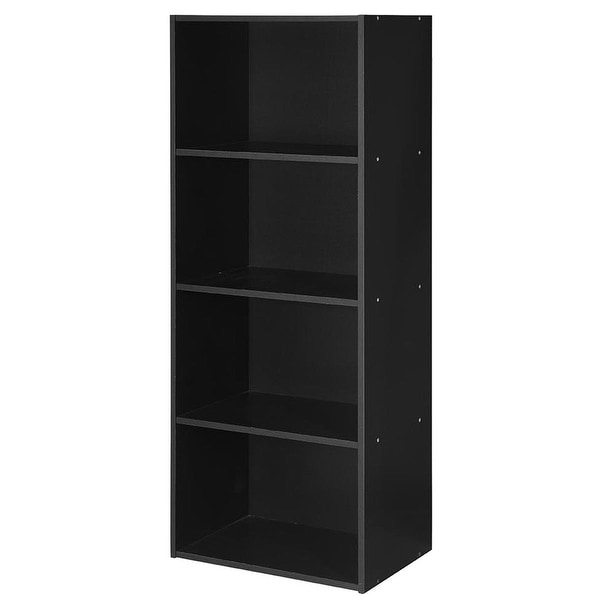 4 Tier Open Shelf Storage Display Cabinet-Black