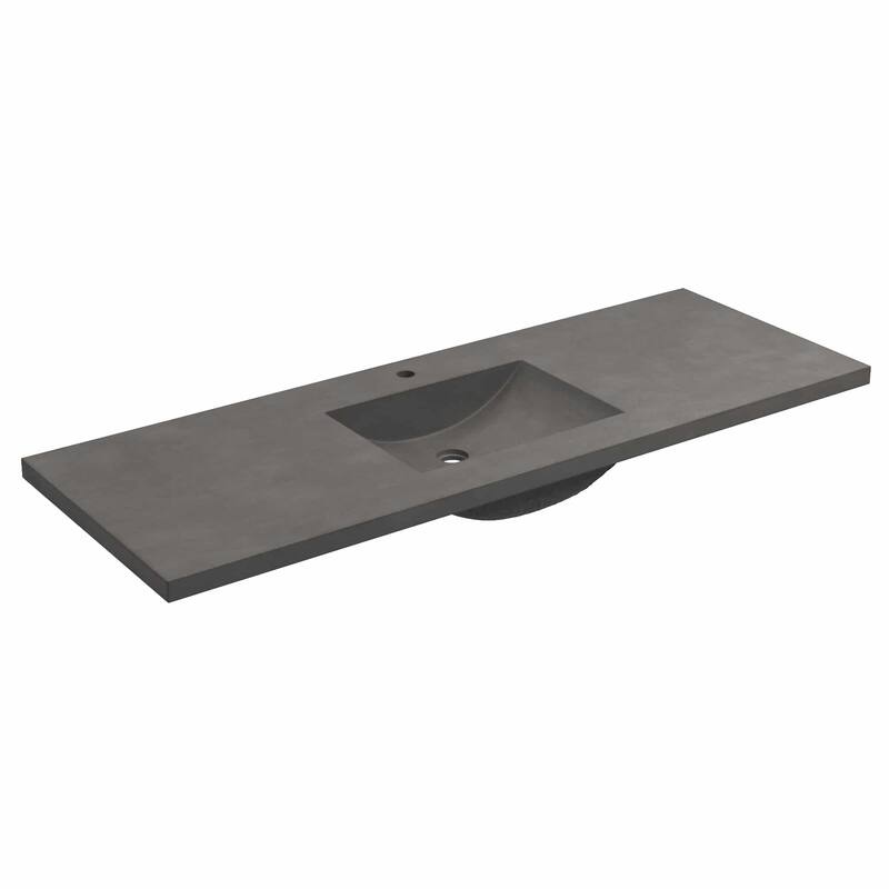 Palomar 60-inch NativeStone Bathroom Sink - Slate - Single Faucet Hole - 60.5"