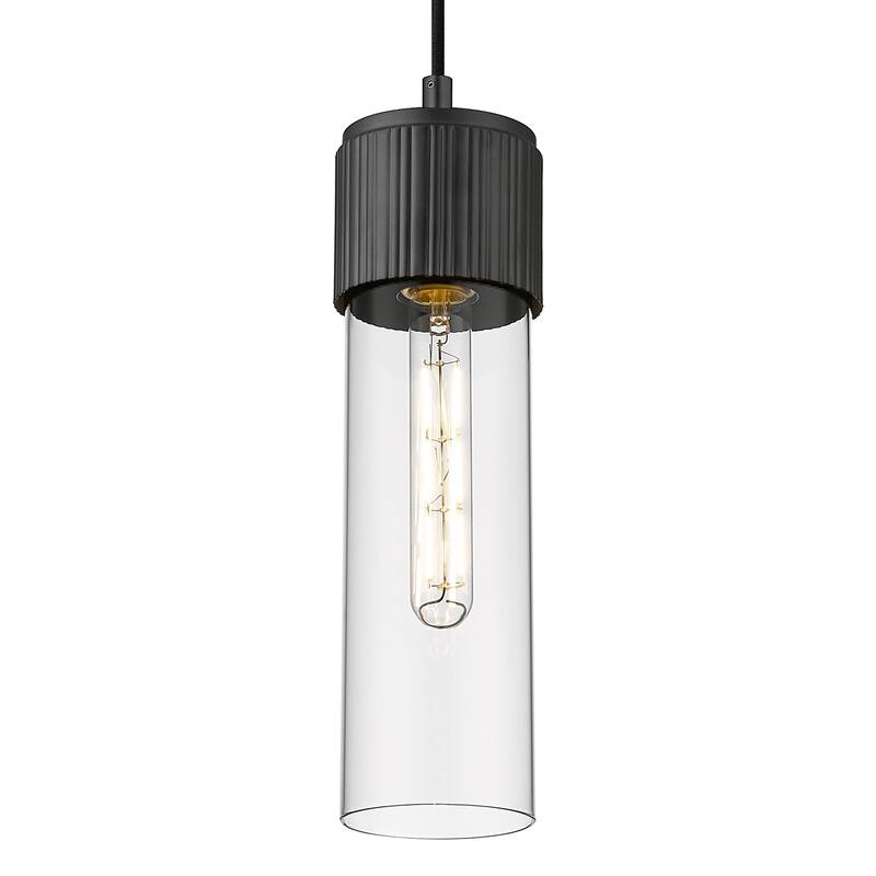 Innovations Lighting 428-1P-G428-12CL Bolivar 12" Tall Mini Pendant - Matte Black