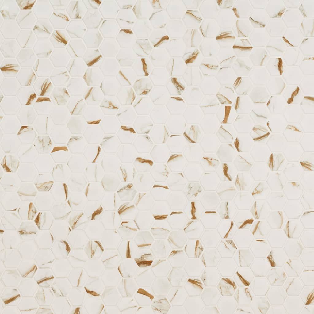 Ackland AKM-P-2X2HXM-CA 11" x 13" Porcelain Geometric Floor and Wall