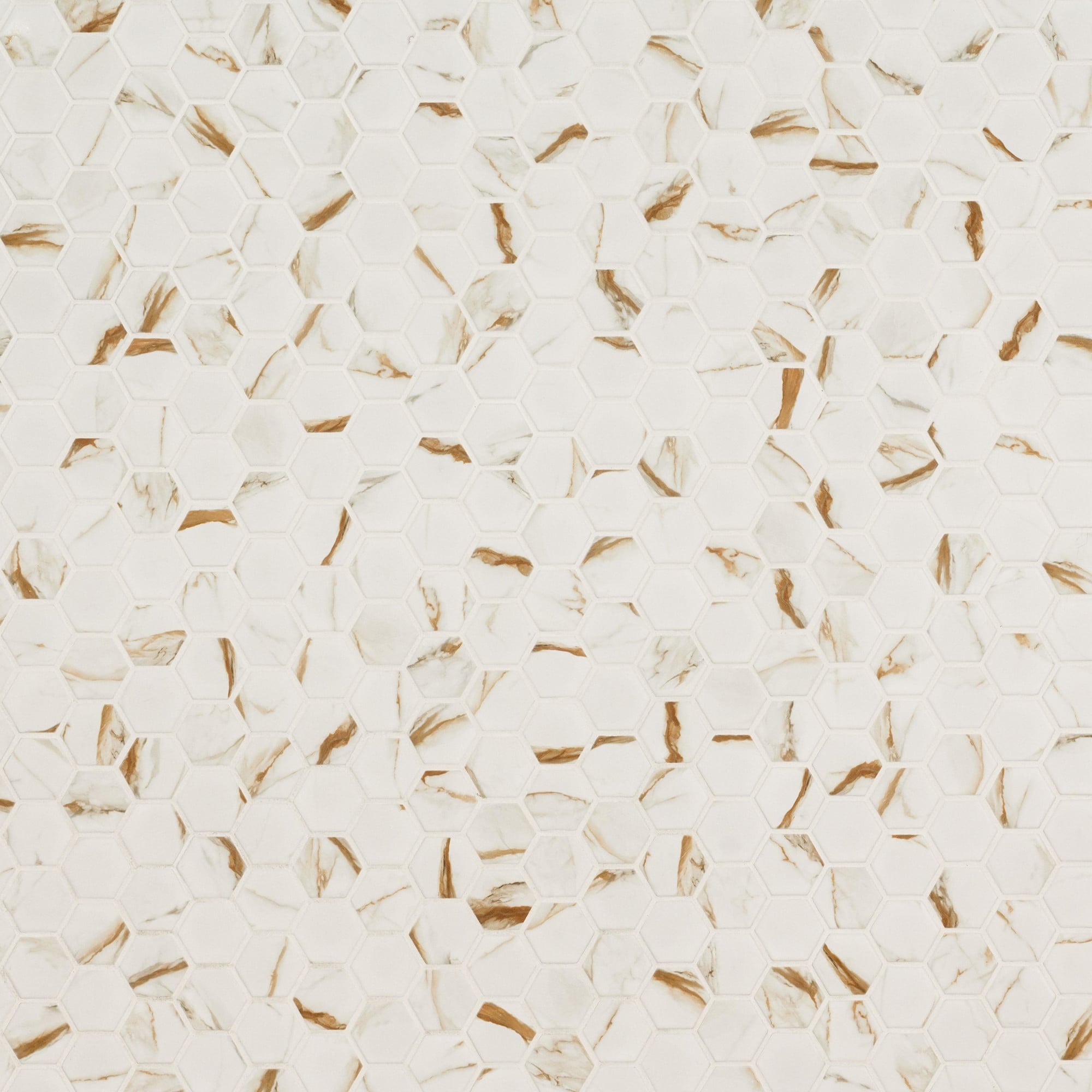 Ackland AKM-P-2X2HXM-CA 11" x 13" Porcelain Geometric Floor and Wall