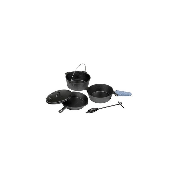 Stansport 16903B Cast Iron 6 Piece Cookware Set
