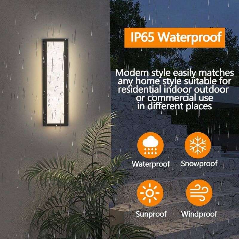 Outdoor Hardwired Marble LED Lantern Wall Sconce