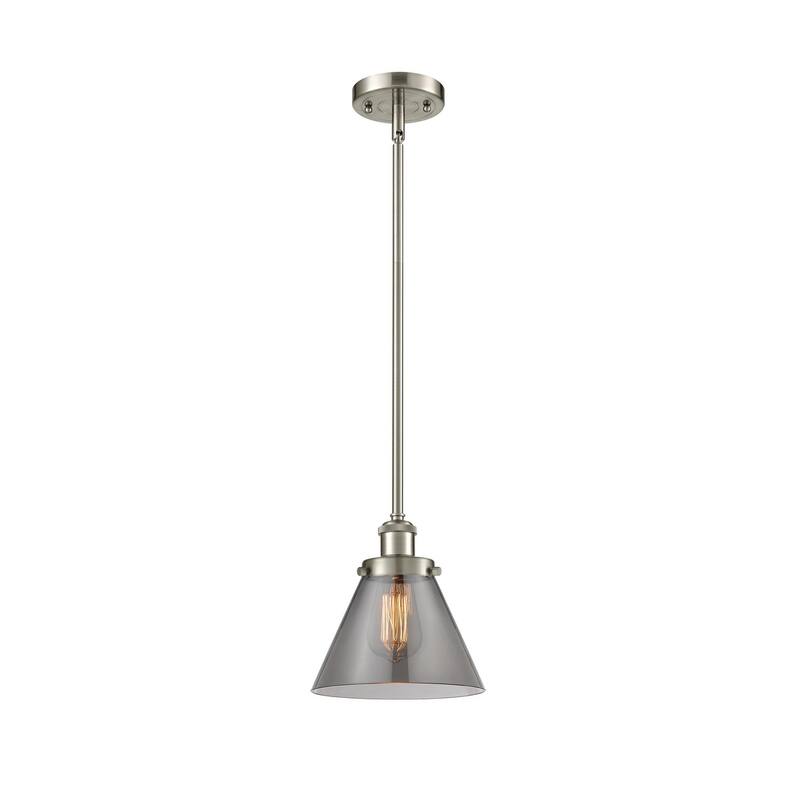 Innovations Lighting Large Cone 8" Wide Mini Pendant - Rod Hung