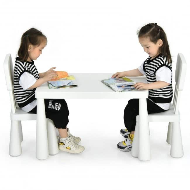 Versatile 3-Piece Children's Activity Table and Chair Set for Creative - table: 30" x 21" x 19"