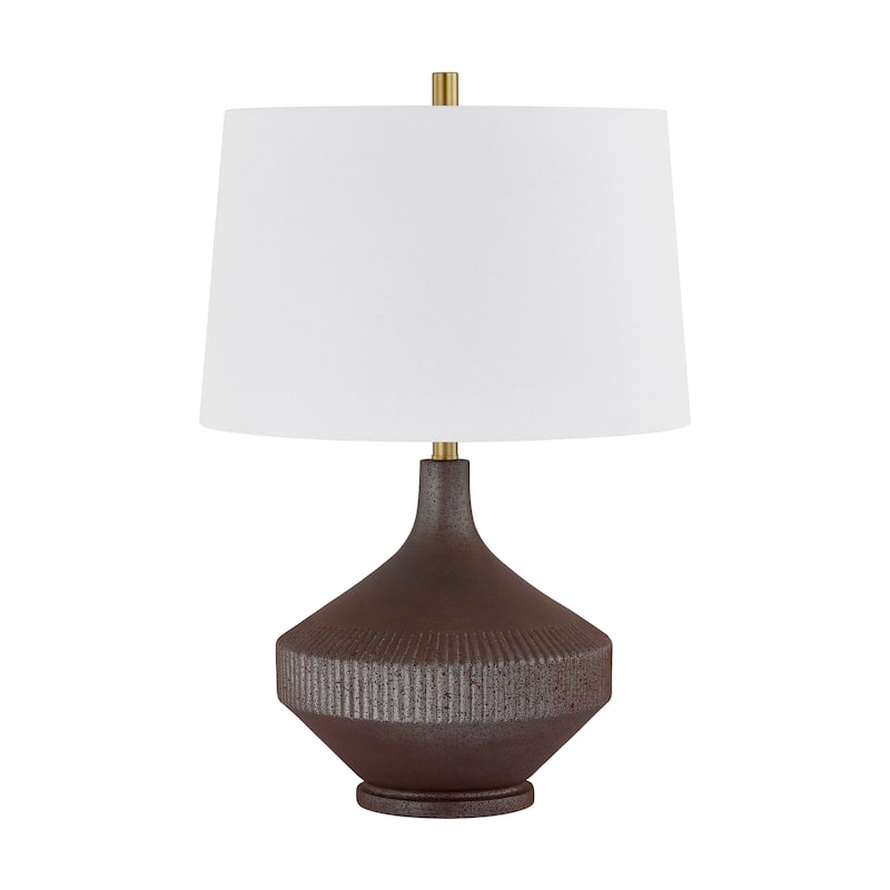 Whitmore 28" Table Lamp with Linen Shade, Matte Bronze (Set of 2)