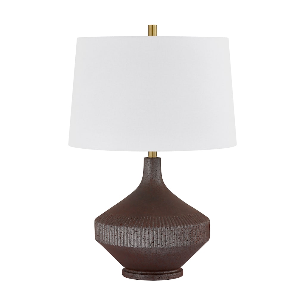 Whitmore 28" Table Lamp with Linen Shade, Matte Bronze (Set of 2)