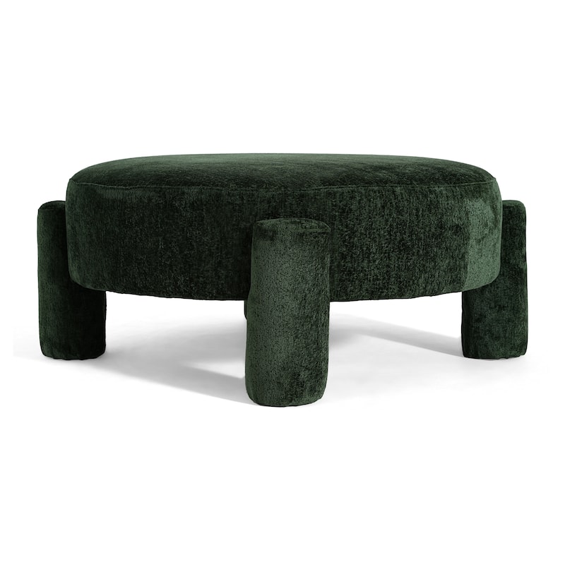 Christopher Knight Home - Aster Modern Fully Upholstered Round Large Ottoman with Wide Seat