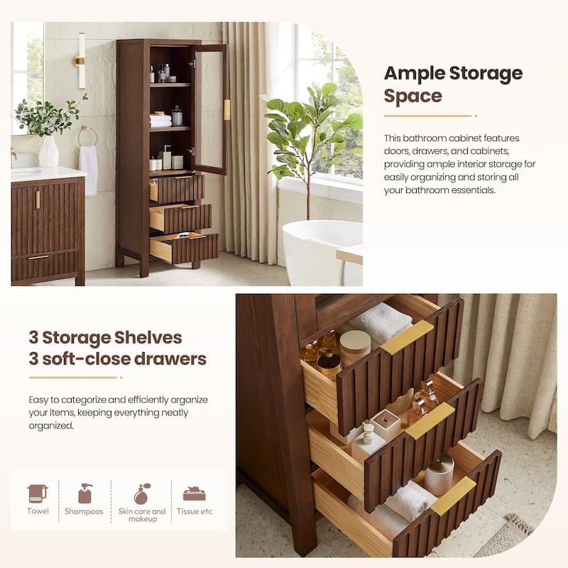 Shenzhen Solid Wood Bathroom Storage Cabinet