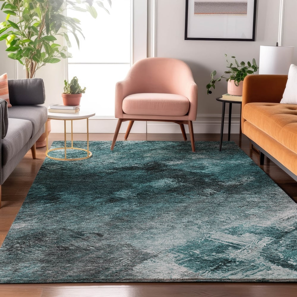 Premium Washable Super Soft Contemporary Abstract Mayfield Rug