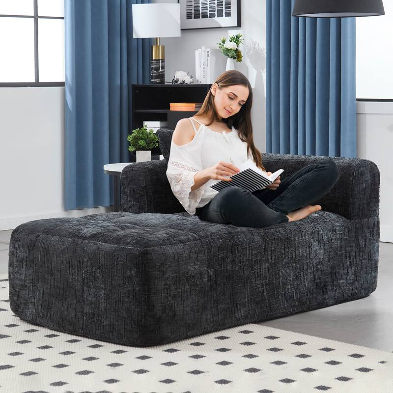 Chenille Loveseat Sofa, Minimalist Modular Sleeper for Living Room