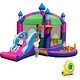 preview thumbnail 1 of 8, Gymax Inflatable Bounce Castle w/ Sun Roof 5-in-1 Jumping Bounce Kids