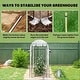 preview thumbnail 2 of 1, 116.1" W x 39.4" D Hoop House Greenhouse, Walk-in Tunnel Greenhouse with Eight Roll-Up Doors and Galvanized Steel Frame