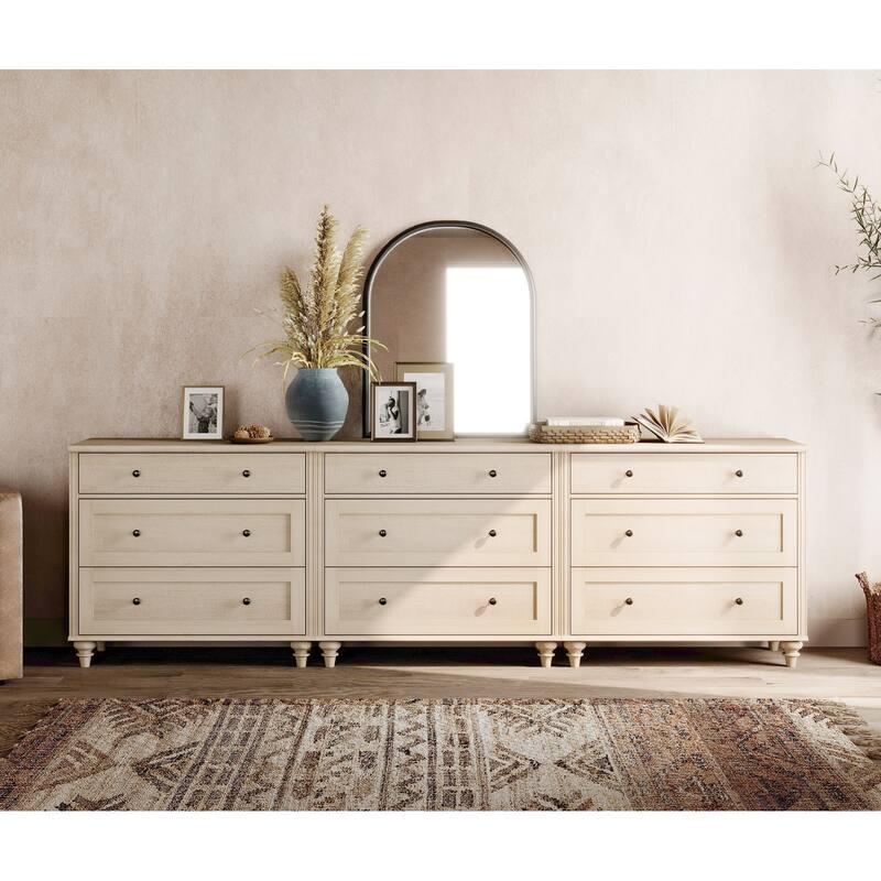 WAMPAT 3 Drawer Dresser ,Wood Storage Dresser for Bedroom