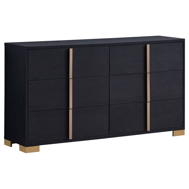 Marceline Contemporary Wood 6-drawer Bedroom Dresser - Dresser (Black)