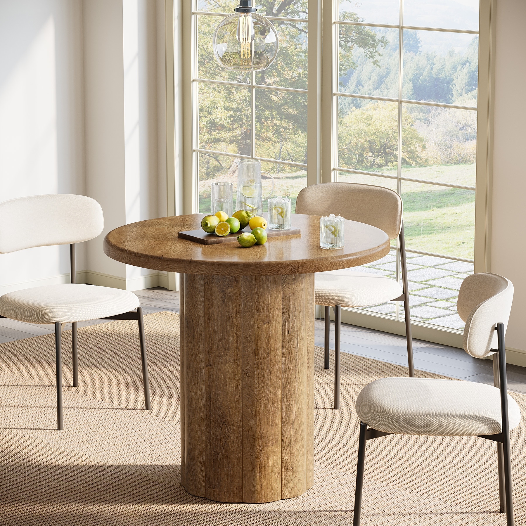 31.5-Inch Round Dining Table for 2-4 People