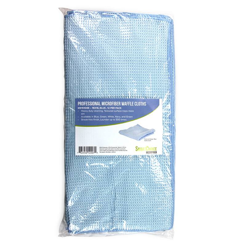 Arkwright 12-Piece Waffle Microfiber Cleaning Cloths - 16x16
