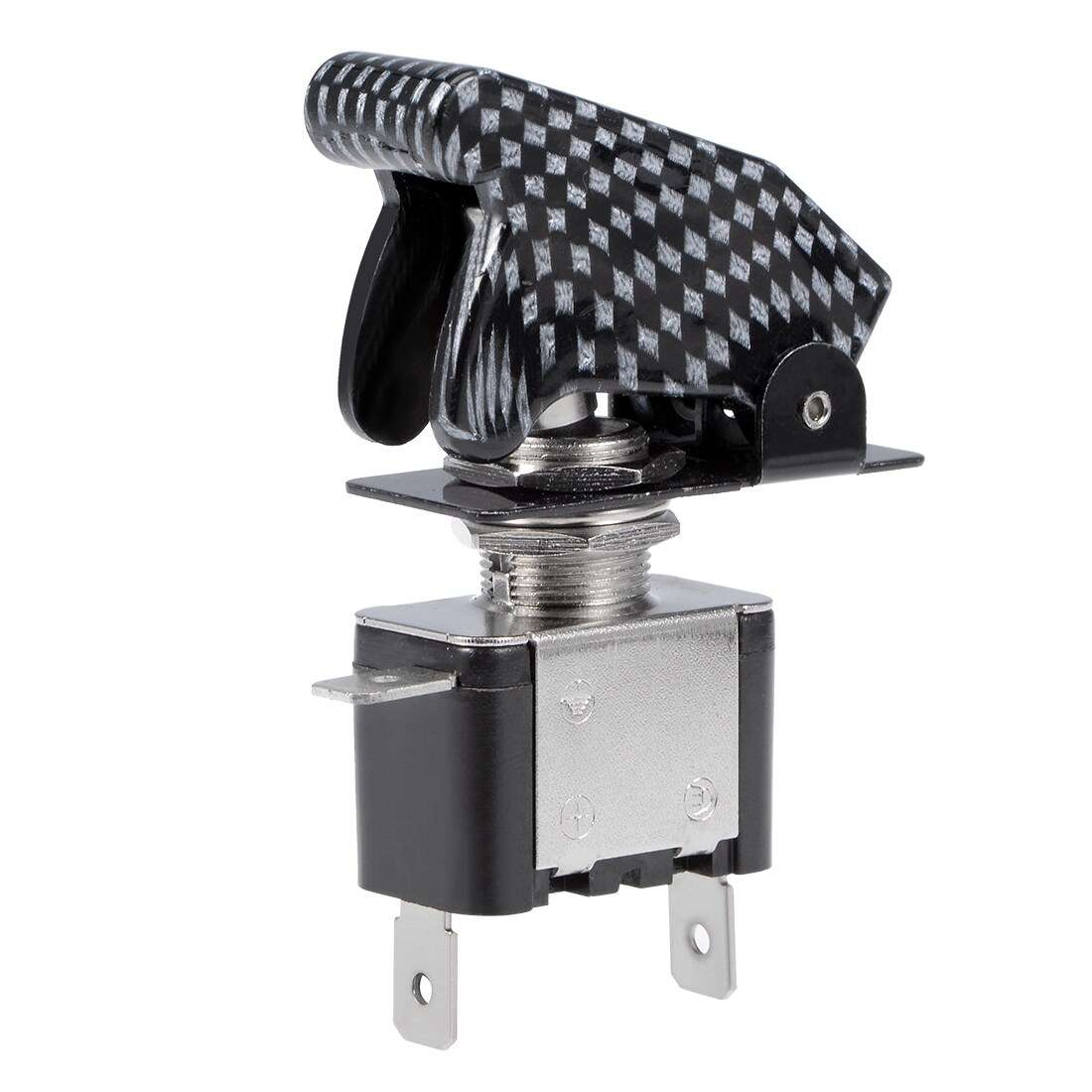 Spst Latching Rocker Toggle Switch Red Led Light 20a 12v 3p On Off Black White