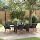 Option Black 8 chair glass top