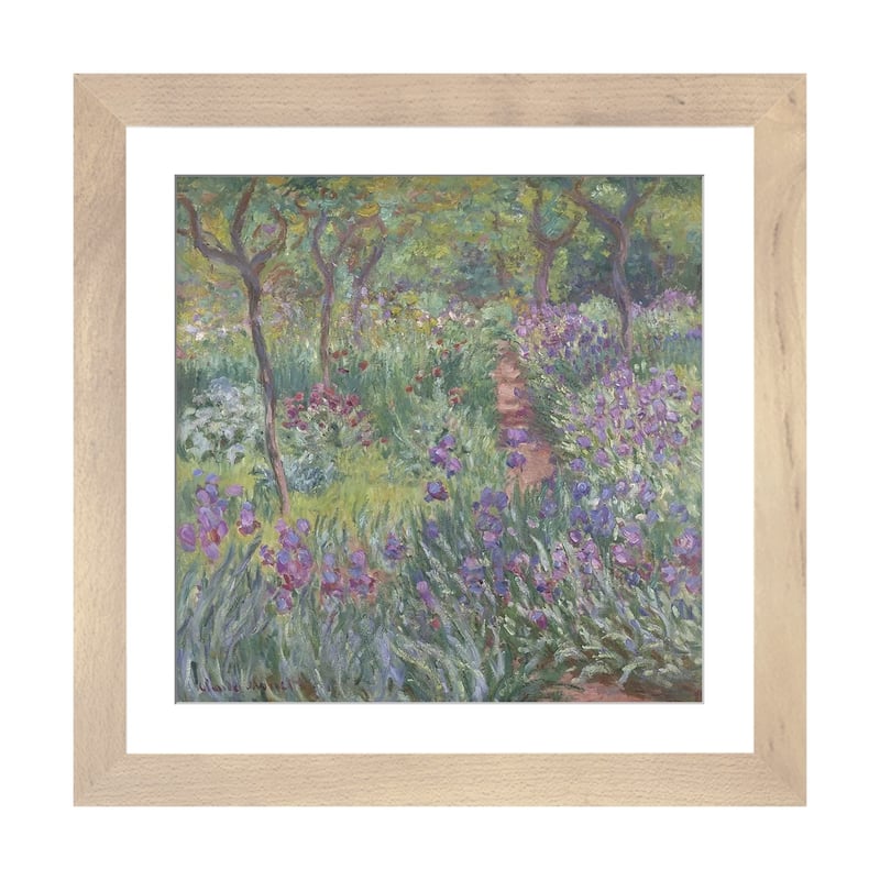 iCanvas "The Artist's Garden in Giverny, 1900 " by Claude Monet - Natural - 16x16x1