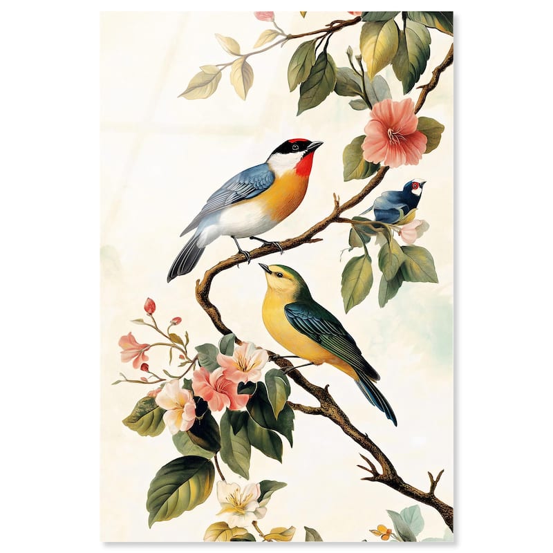 Colorful Perch Acrylic by Art Remedy, Ready to Hang - 24" x 36"