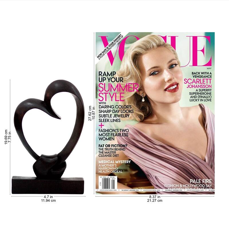 NOVICA Handmade Bonds of the Heart Wood Sculpture (Indonesia) - 7.75" H x 4.7" W x 1.2" D