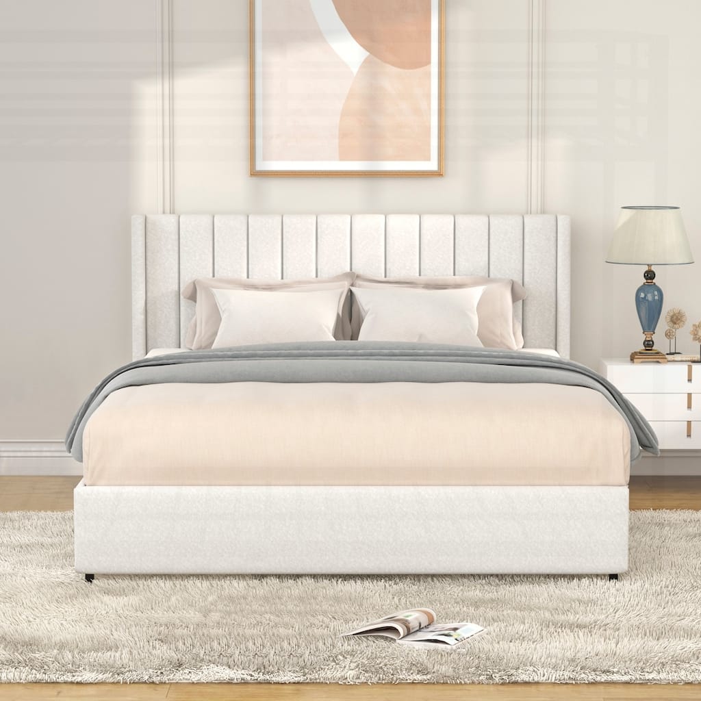 Luxurious Tufted Platform Bed with Dual Storage Drawers for Ultimate Comfort