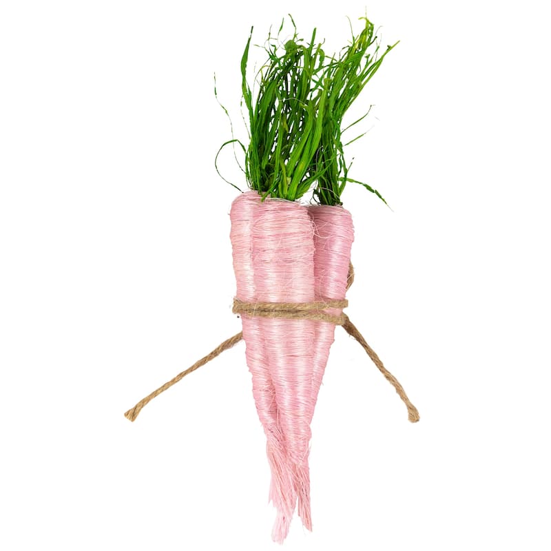 Straw Carrot Easter Decorations - 9"- Set of 3
