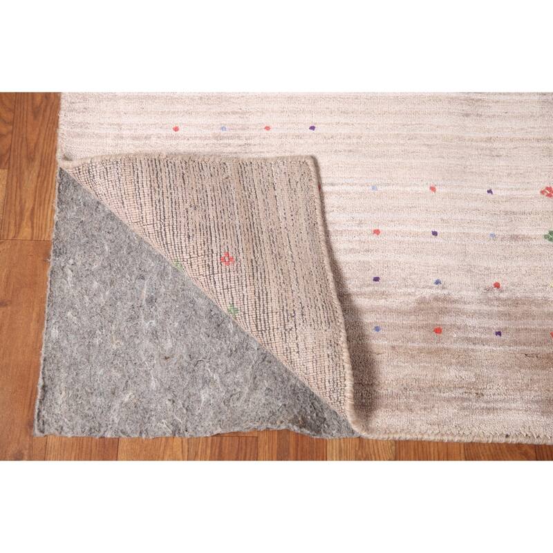 Gabbeh Oriental Area Rug Handmade Tribal Bedroom Silk Carpet - 7'9"x 9'7"