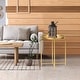 preview thumbnail 28 of 28, Adeco Gold End Table Metal Waterproof Snack Beside Table Accent Coffee Table - 16.9""(D)x 16.9""(W)x 20.5""(H)