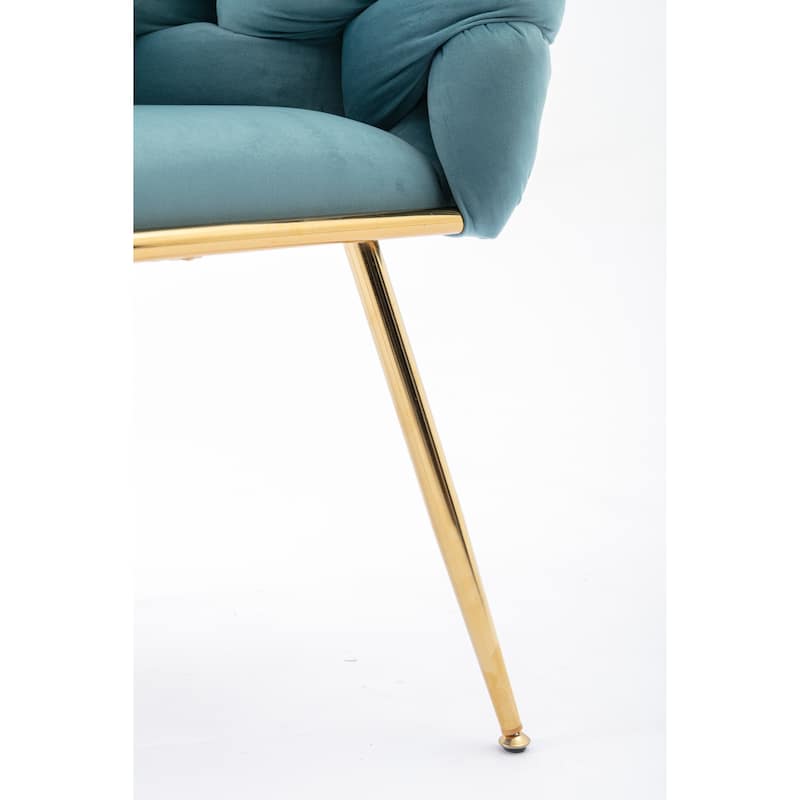 Shubert Glam Velvet Woven Accent Chair (Set of 2) by GDFStudio - 28.70"L x22.20"W x 29.50"H