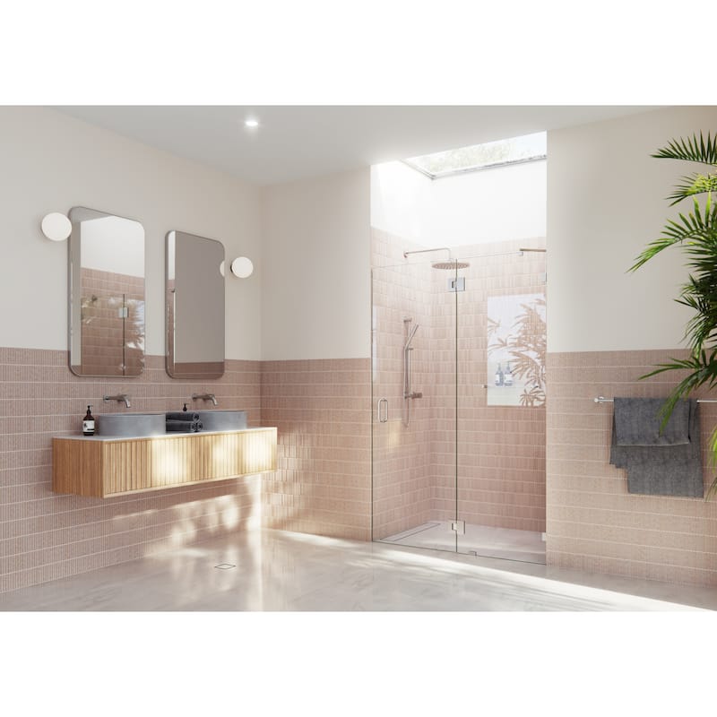 Glass Warehouse 78" x 48" Frameless Shower Door - Glass Hinge