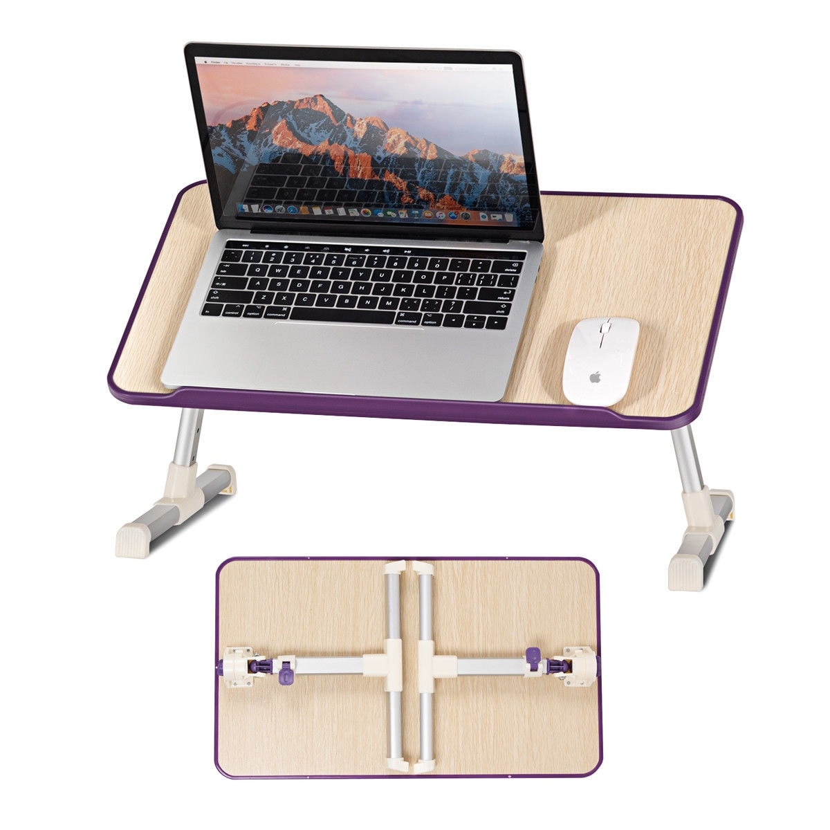 Shop Costway Portable Lap Desk Folding Lazy Laptop Computer Table