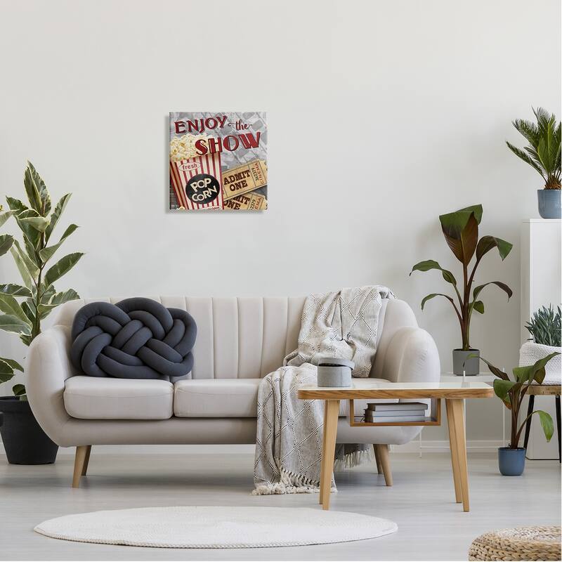 Stupell Enjoy The Show Vintage Movies Entertainment Tickets Canvas Wall Art, Design by Conrad Knutsen
