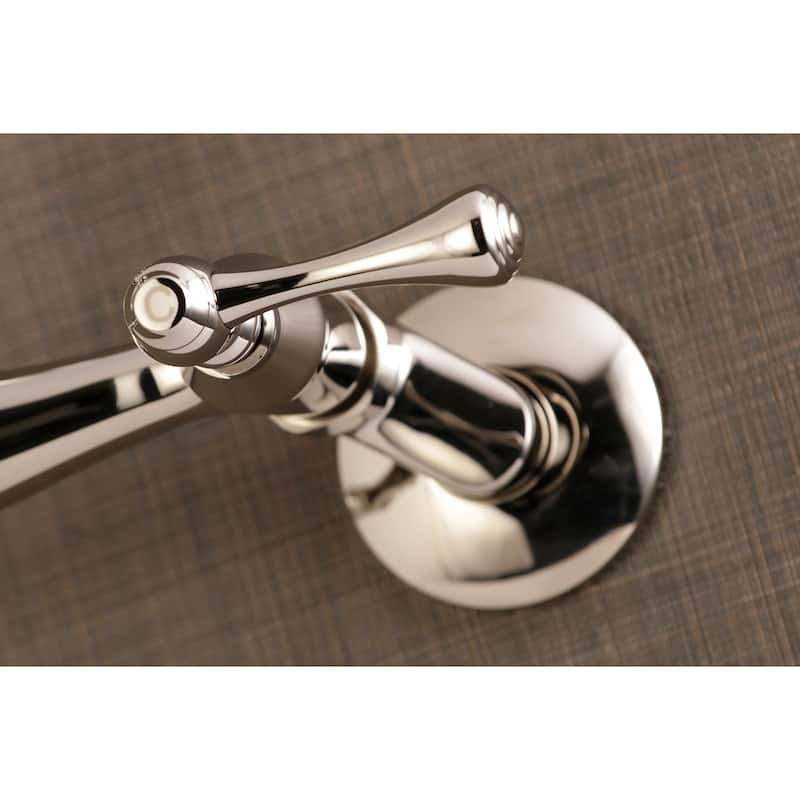 Kingston Brass Vintage 6 in. Adjustable Center Wall Mount Kitchen Faucet