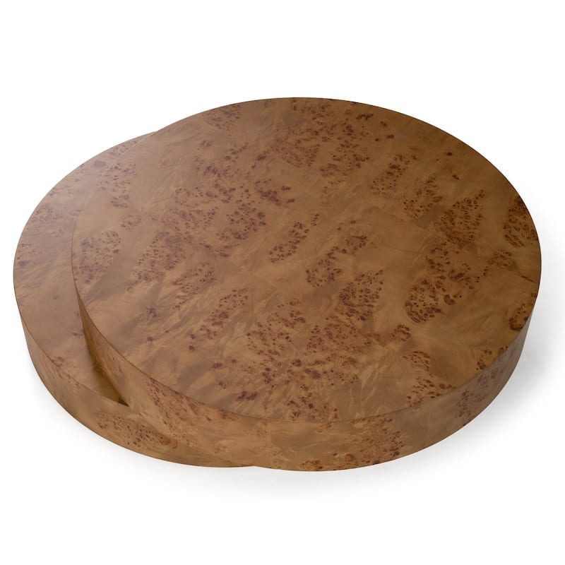 Modrest Ely Modern Faux Burl Coffee Table