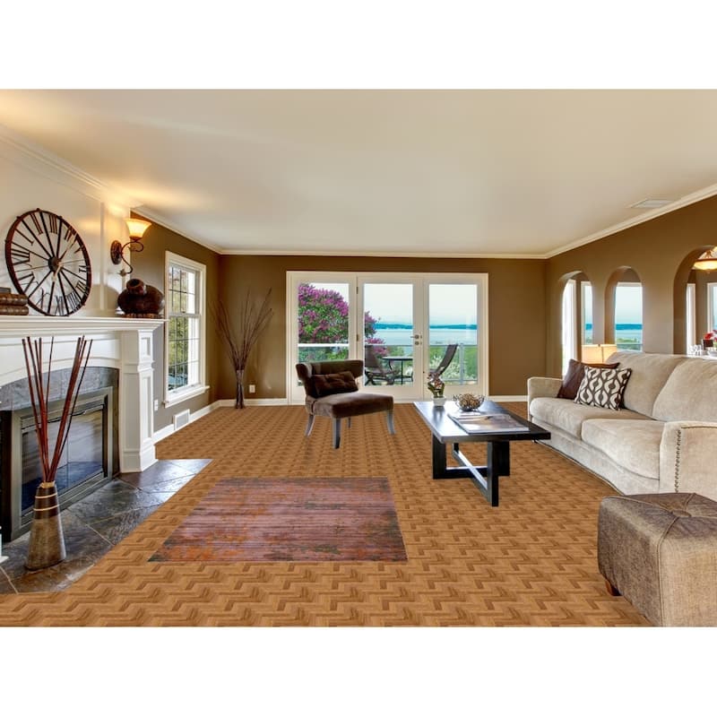 Contemporary Striped Abstract Foyer Rug Hand-Knotted Wool Carpet - 4'0"x 5'9"